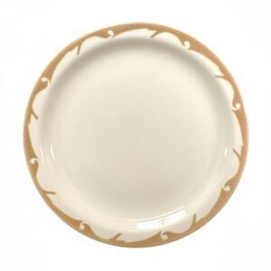 Vintage Jackson Nutmeg Brown Clifton Wave Airbrush Restaurantware Bread Plate